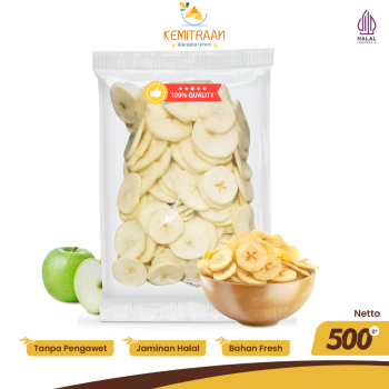Keripik Buah Apel 500gr Plastik Tebal Halal Tanpa Pemanis